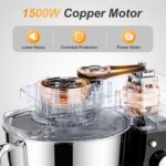 Facelle Stand Mixer, 1500W Electric Kitchen Mixer, 10 Speeds Food Mixer with Pulse, Attachments include 5.5L Stainless Steel Bowl, Dishwasher Dough Hook, Whisk, and Beater for… - Image 2