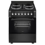 Cooker – Electric Cooker, 4 Hotplates, 62L Electric Oven, Smart Cooking Controls & Programs, 60cm Width, Freestanding Design, Matte Black, Perfect For Family Homes – C01FS60E17