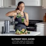 Cold Press Juicer Machine with 700ml Jug & 1.1L Pulp Container, Make Fresh Juices, Drinks & Wellness Shots, Compact, Dishwasher Safe & Removeable Parts, Grey JC151UK - Image 6