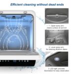 Portable Countertop Dishwasher, Mini Dishwasher, 4.8L Built-in Water Tank, 7 Programmes, 37 * 51cm Ultra-Narrow & Deep Design, Touch Control & 360° Dual Spray, Hose/No-Hose… - Image 7