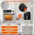15L Large Air Fryer Oven For Family Digital Knob 1700W 10 in 1 Airfryer Toaster Air Convection Mini Oven electric and grill,Fast Cooking,Cookbook - Image 3
