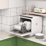 Table Top Dishwasher, Mini Countertop Dishwasher No Plumbing with Built-in 6L Water Tank, 6 Programs, Touch Control, LED Display, 4 Place Settings, Dual Water Supply and… - Image 2