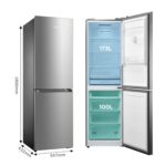 Midea MDRB379FGD02 273L 60/40 Freestanding Fridge Freezer, 173L Fridge, 100L Freezer, Frost Free, Fast Cool & Fast Freeze Mode, 54.7W x 63.2D x 180H cm, Stainless Steel - Image 2