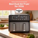 9L Dual Zone Air Fryer – 8 in1 Cooking Functions – 2700W Energy-Saving Cooker – Extra-Large Capacity for Healthy Meals – Roast, Bake, Dehydrate, Reheat,- Family Size… - Image 7