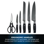 Foodi StaySharp Knife Block with Integrated Sharpener 5 Knives and Scissors (1 pair), Sharp 6-Piece Knife Set Chef, Bread, Slicing, Utility, Paring Knives & Scissors,… - Image 8
