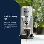 Dedica Style, Traditional Pump Espresso Machine, Coffee and Cappuccino Maker, EC685M, Silver - Image 7