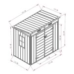 Panana Outdoor Garden Storage Shed, Grey, 6 x 4 ft；4.66 x 4ft ；5 x 2.6ft (6X4-B), NORTH27 - Image 8