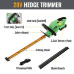 WORKPROX 20 V Cordless Hedge Trimmer, 510 mm Long Reach Battery Hedge Trimmer with Multi-directional - Image 2