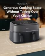 Airfryer 3000 Series Dual Basket – 2 Drawer Air Fryer, 3L + 6L Capacity, RapidAir Plus Technology, 13 Ways to Cook, 90% Less Fat, Easy to Clean, Digital Touchscreen,… - Image 8