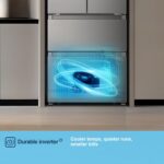 Door Fridge Freezer 485L, Total No Frost, Silver, 69.4D x 70.4W x 200H cm, E Rated - Image 7