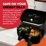 Instant Pot – Vortex Plus Dual Black Air Fryer – Large 7.6L, Family Size – Twin, Double 3.7L Baskets, Clear Window, Food Dehydrator, Grill, Bake, Roast, Reheat, Non-Stick, Easy… - Image 4