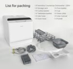 Table Top Dishwasher for 5 Place Settings (5L Tank), Countertop Dishwasher with 6 Programmes Including 360° Spray Arms | Hot – Air Drying | Energy Class D | No… - Image 8