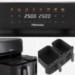 11L Dual Zone Air Fryer – 2700W Energy-Saving Colour Touch Display Cooker with 8 Cooking Functions – Fries, Steak, Chicken, Grill, Fish, Shrimps, Pizza, Dehydrate, Black - Image 2
