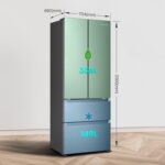 Door Fridge Freezer 485L, Total No Frost, Silver, 69.4D x 70.4W x 200H cm, E Rated - Image 3