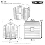 Lifetime 60190 7 x 7ft Heavy Duty Plastic Shed, Beige - Image 8