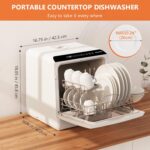 Table Top Dishwasher 6 Programs Mini Dishwasher with Touch Control, Auto-drying, Baby Care & Fruit Wash, Perfect for Small Families, Couples - Image 2