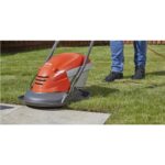 Vac 250 Electric Hover Collect Lawn Mower – 1400W, 25cm Cutting Width, 15L Grass Box, Ambidextrous Handles, Folds Flat, Orange and Grey - Image 4