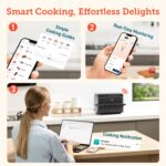 Dual Air Fryer, 10L Flexible Capacity, Dual Blaze Heating for Fast and Even Results, Single & Double Zone Airfryer cooking for Whole Meals, Smart Twinfry, Energy-Saving - Image 6
