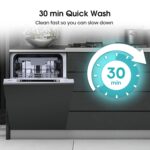 HV523E15UK 10 Places Slimline Fully Integrated Dishwasher White with 30 Minutes Quick Wash [Energy Class E] - Image 5