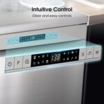 HS622E90XUK Freestanding Standard Dishwasher 85cm High- Stainless Steel – E Rated, Silver, 24 x 23 x 33 inches (L x W x H) [Energy Class E] - Image 9