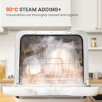 Table Top Dishwasher, Mini Countertop Dishwasher with 6+3 Programs, Steam Wash, Baby Care & Fruit Wash, No plumbing, Delay Start, 72H Storage, Perfect for Singles or… - Image 4