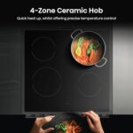 HDUKC60B 60cm Electric Cooker with Ceramic Hob-Black, A Rated Double Oven 50L/80L [Energy Class A] - Image 5