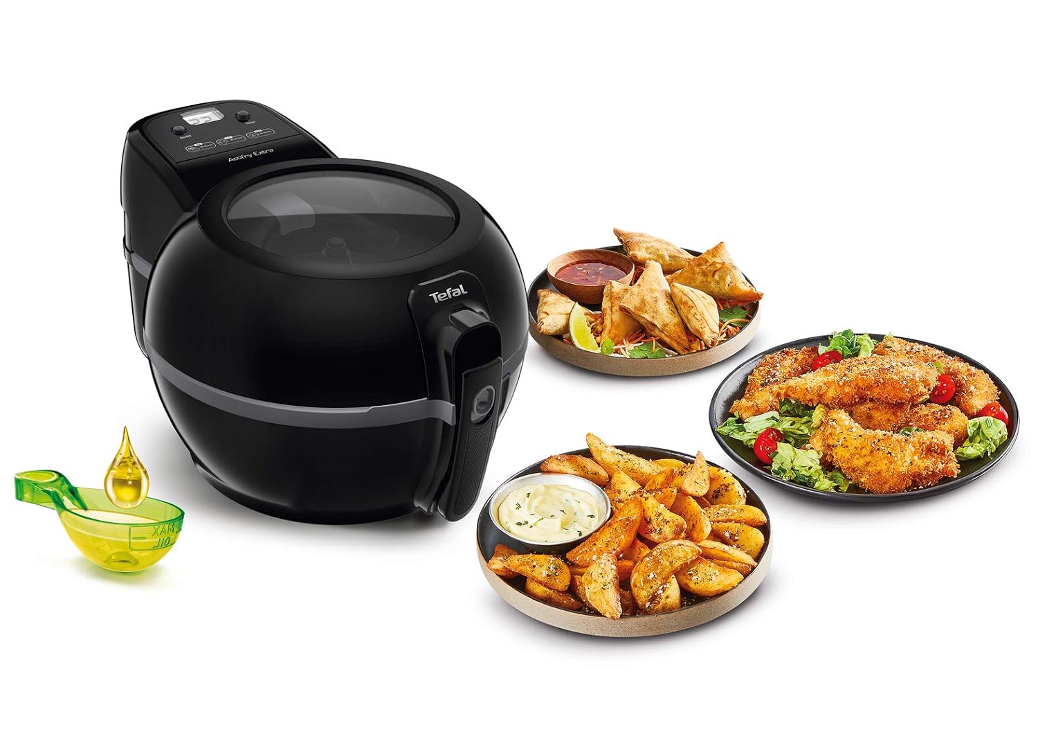 71ChZSWQGxL._SL1500_.jpg Actifry Extra Black FZ7228 Healthy Air Fryer, 1.2 kg Capacity for up to 6 People, Low Oil, Odourless, 300 Recipes - Image 1