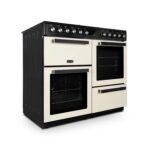 MDFRC100C 100cm Dual Fuel Range Cooker – Cream – 7 Gas Burners, 2 Electric Ovens, Separate Grill, Cast Iron Pan Supports - Image 3