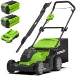40V Cordless Lawnmower for Lawns up to 500m², 41cm Cutting Width, 50L Bag, Two of 40V 2Ah Batteries & One Charger, 3 Year Guarantee-G40LM41K2X, Green, Black, Grey - Image 7
