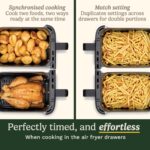 Tri Zone 13.6L Air Fryer & Oven | PFAS-Free | XXXL capacity | 3 Independent Cooking Zones | Dual 4.3L Air Frying Baskets + 5L Oven Drawer | 9-in-1 Cooking Functions |… - Image 5