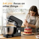Facelle Stand Mixer, 1500W Electric Kitchen Mixer, 10 Speeds Food Mixer with Pulse, Attachments include 5.5L Stainless Steel Bowl, Dishwasher Dough Hook, Whisk, and Beater for… - Image 8
