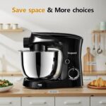 Vospeed Stand Mixer, 5.5L Food Mixers for Baking, 1500W Tilt-Head Electric Kitchen Mixer, Cake Mixers with Dough Hook, Whisk & Beater,Meat Grinder Attachment…(Black) - Image 5