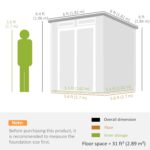 6 x 6 ft Plastic Garden Shed with Floor, Wood-Effect Outdoor Storage Shed, Three Windows, Lockable Doors and Vents, for Tools, Bike, Generator, Dark Grey - Image 7