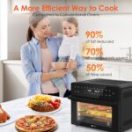 30L Air Fryer Oven XXL with Rotisserie, Mini Oven with 20 Programs, 9 Accessories, 360°Hot Air Circulation Technology, LED Touchscreen, Double-layered Glass Door, Recipe Book - Image 5