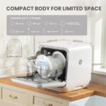 Table Top Dishwasher, Mini Countertop Dishwasher with 6+3 Programs, Steam Wash, Baby Care & Fruit Wash, No plumbing, Delay Start, 72H Storage, Perfect for Singles or… - Image 2