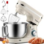 Vospeed Stand Mixer, 4.5L+5L Bowls 8-speed 1000W Tilt-Head Food Mixer for Baking, Kitchen Electric Mixer with Dough Hook, Whisk, Beater, Splash Guard (Bule) - Image 9