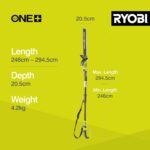 ONE+ 18V OPT1845 Cordless Pole Hedge Trimmer, 45cm Blade (Body Only) - Image 9