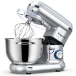 Stand Mixer, Vospeed Food Mixer Dough Blender, 6.2L Electric Cake Mixer with Bowl, Beater, Hook, Whisk, Egg Separator & Silicone Spatula, Dishwasher Safe (Red) - Image 8