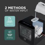 Mini Table Top Dishwasher, Touch Screen Countertop Dishwasher, 5L Built-in Water Tank No Plumbing, with Touch Control, LED Display, Drying Cycle & Fruit Wash - Image 6