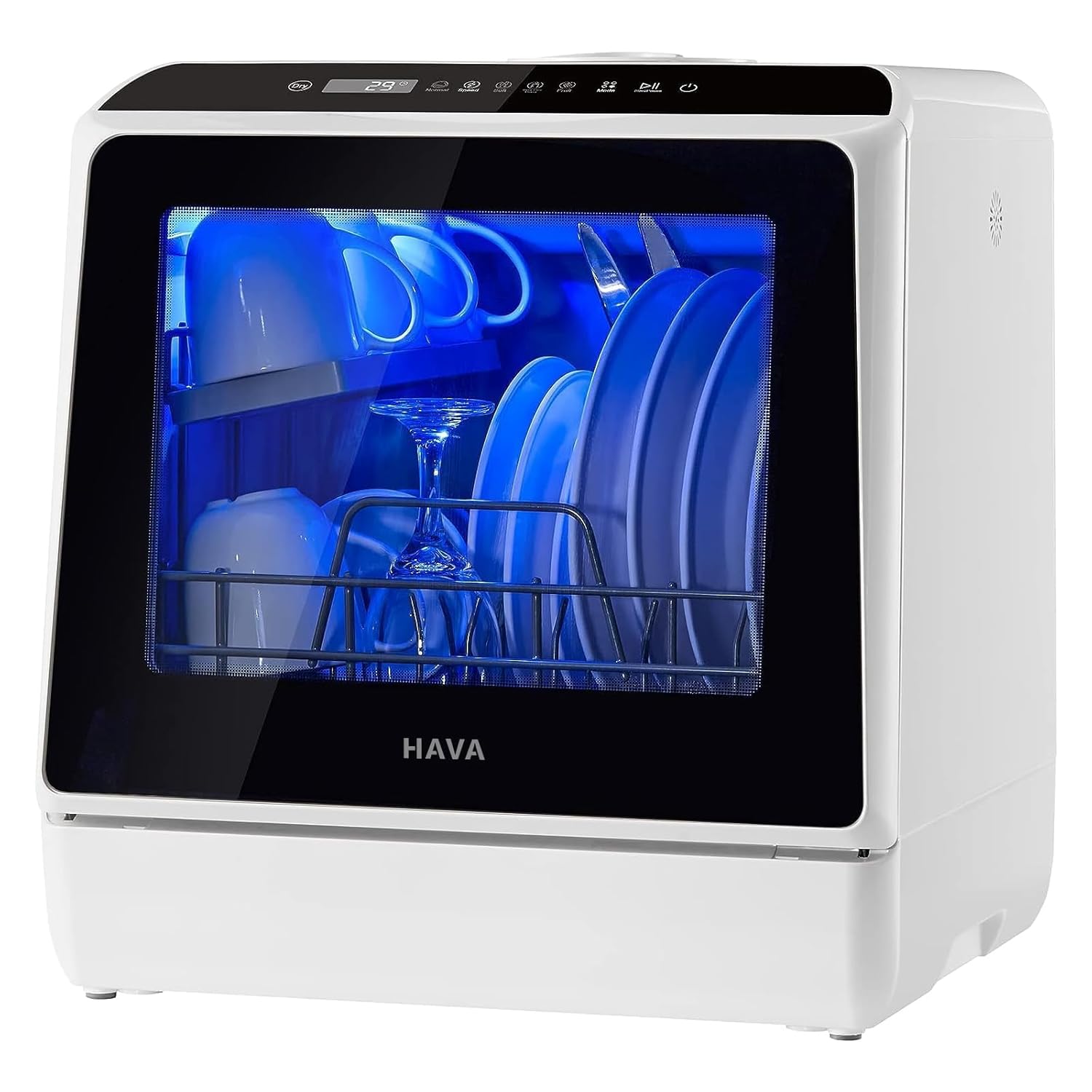 71HxgHdtvL._SL1500_.jpg Table Top Dishwasher, Mini Countertop Dishwasher with 6 Programmes and Built-in 5 Litre Water Tank, No Connection Required, Baby Supplies, and Air Drying Function for Homes… - Image 1