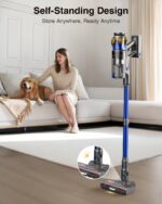 600W 50kPa 65Mins Cordless Vacuum Cleaner, 1.6L Self-Standing Anti-Tangle Vacuum cleaners for Home with OLED Touch Screen, Wall-Mounted Charging, Upright Vacuum for Pet Carpet… - Image 6