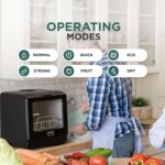 Mini Table Top Dishwasher, Touch Screen Countertop Dishwasher, 5L Built-in Water Tank No Plumbing, with Touch Control, LED Display, Drying Cycle & Fruit Wash - Image 5