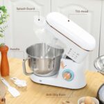 Stand Mixer, 5L Food Mixer for Baking, 6 Speeds and Pulse Setting, 1400W Cake Electric Kitchen Mixer with Dough Hook, Whisk, Stainless Steel Bowl, Splash Guard, Beater,… - Image 9