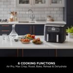 Foodi Dual Zone Digital Air Fryer, 2 Drawers, 7.6L, 6-in-1, Uses No Oil, Air Fry, Max Crisp, Roast, Bake, Reheat, Dehydrate, Cooks 4-6 Portions, Non-Stick, Dishwasher Safe… - Image 5