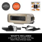 3-in-1 Toaster, Grill and Panini Press with Flip Design, 7 Cooking Functions, 7 Toast Shades, Includes Panini Press, Bake Tray and Crumb Tray, Stone Gold ST202UKSTGD - Image 9