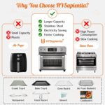 24L Air Fryer Oven With Rotisserie Large XXL Digital Knob 1800W 10 in 1 airfryer Countertop Convection Mini Toaster Oven electric and grill, Stainless steel inner,… - Image 6
