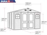 WoodSide 10 x 8 (8.02 m2) Plastic Garden Shed with 3 Fixed Windows & Metal Foundation Kit, Strong Metal Roof Structure Fire Retardant and Maintenance-Free Storage Shed -… - Image 7
