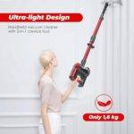 Akitas V10A Cordless Vacuum Cleaner 450W BLDC Motor 45kPa Suction 60min Runtime Lightweight Stick & Handheld LED Power Brush with Green Light Tangle-Free Ideal for Carpet Hard… - Image 5