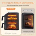 Turbo Tower Compact 8.6L, 39% Space-Saving Double-Stack Airfryer, Ceramic PFAS-Free,TurboBlaze Dual DC Motors for Even & Faster Cooking, Perfect for Family Meals - Image 8