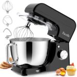Facelle Stand Mixer, 1500W Electric Kitchen Mixer, 10 Speeds Food Mixer with Pulse, Attachments include 5.5L Stainless Steel Bowl, Dishwasher Dough Hook, Whisk, and Beater for…